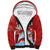 Hawaiian Mele Kalikimaka Sherpa Hoodie Funny Santa Riding Lei Dolphin with Kakau Tattoos - Polynesian Pride