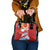 Hawaiian Mele Kalikimaka Shoulder Handbag Funny Santa Riding Lei Dolphin with Kakau Tattoos - Polynesian Pride
