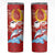 Hawaiian Mele Kalikimaka Skinny Tumbler Funny Santa Riding Lei Dolphin with Kakau Tattoos - Polynesian Pride