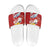 Hawaiian Mele Kalikimaka Slide Sandals Funny Santa Riding Lei Dolphin with Kakau Tattoos - Polynesian Pride