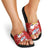 Hawaiian Mele Kalikimaka Slide Sandals Funny Santa Riding Lei Dolphin with Kakau Tattoos - Polynesian Pride