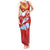 Hawaiian Mele Kalikimaka Tank Maxi Dress Funny Santa Riding Lei Dolphin with Kakau Tattoos - Polynesian Pride