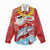 Hawaiian Mele Kalikimaka Women Casual Shirt Funny Santa Riding Lei Dolphin with Kakau Tattoos - Polynesian Pride