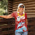Hawaiian Mele Kalikimaka Women Polo Shirt Funny Santa Riding Lei Dolphin with Kakau Tattoos - Polynesian Pride