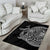 Hawaiian Whales Polynesian Art Motifs Area Rug Black Color - Polynesian Pride