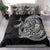 Hawaiian Whales Polynesian Art Motifs Bedding Set Black Color - Polynesian Pride