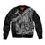 Hawaiian Whales Polynesian Art Motifs Bomber Jacket Black Color - Polynesian Pride