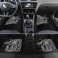 Hawaiian Whales Polynesian Art Motifs Car Mats Black Color - Polynesian Pride