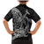 Hawaiian Whales Polynesian Art Motifs Family Matching Mermaid Dress and Hawaiian Shirt Black Color - Polynesian Pride