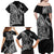 Hawaiian Whales Polynesian Art Motifs Family Matching Off Shoulder Maxi Dress and Hawaiian Shirt Black Color - Polynesian Pride