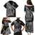 Hawaiian Whales Polynesian Art Motifs Family Matching Puletasi and Hawaiian Shirt Black Color - Polynesian Pride