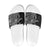 Hawaiian Whales Polynesian Art Motifs Slide Sandals Black Color - Polynesian Pride