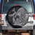 Hawaiian Whales Polynesian Art Motifs Spare Tire Cover Black Color - Polynesian Pride