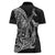 Hawaiian Whales Polynesian Art Motifs Women Polo Shirt Black Color - Polynesian Pride