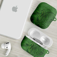 Hawaiian Whales Polynesian Art Motifs AirPods Case Green Color - Polynesian Pride