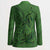 Hawaiian Whales Polynesian Art Motifs Blazer Green Color - Polynesian Pride