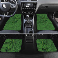 Hawaiian Whales Polynesian Art Motifs Car Mats Green Color - Polynesian Pride