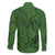 Hawaiian Whales Polynesian Art Motifs Family Matching Long Sleeve Bodycon Dress and Hawaiian Shirt Green Color - Polynesian Pride
