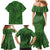 Hawaiian Whales Polynesian Art Motifs Family Matching Mermaid Dress and Hawaiian Shirt Green Color - Polynesian Pride
