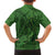 Hawaiian Whales Polynesian Art Motifs Family Matching Off Shoulder Maxi Dress and Hawaiian Shirt Green Color - Polynesian Pride