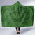 Hawaiian Whales Polynesian Art Motifs Hooded Blanket Green Color - Polynesian Pride