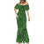 Hawaiian Whales Polynesian Art Motifs Mermaid Dress Green Color - Polynesian Pride