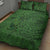 Hawaiian Whales Polynesian Art Motifs Quilt Bed Set Green Color - Polynesian Pride