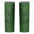 Hawaiian Whales Polynesian Art Motifs Skinny Tumbler Green Color - Polynesian Pride