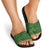 Hawaiian Whales Polynesian Art Motifs Slide Sandals Green Color - Polynesian Pride