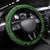 Hawaiian Whales Polynesian Art Motifs Steering Wheel Cover Green Color - Polynesian Pride