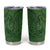 Hawaiian Whales Polynesian Art Motifs Tumbler Cup Green Color - Polynesian Pride
