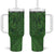 Hawaiian Whales Polynesian Art Motifs Tumbler With Handle Green Color - Polynesian Pride