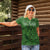 Hawaiian Whales Polynesian Art Motifs Women Polo Shirt Green Color - Polynesian Pride