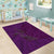 Hawaiian Whales Polynesian Art Motifs Area Rug Purple Color - Polynesian Pride