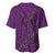 Hawaiian Whales Polynesian Art Motifs Baseball Jersey Purple Color - Polynesian Pride