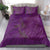 Hawaiian Whales Polynesian Art Motifs Bedding Set Purple Color - Polynesian Pride