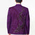 Hawaiian Whales Polynesian Art Motifs Blazer Purple Color - Polynesian Pride