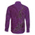 Hawaiian Whales Polynesian Art Motifs Family Matching Mermaid Dress and Hawaiian Shirt Purple Color - Polynesian Pride