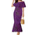 Hawaiian Whales Polynesian Art Motifs Family Matching Mermaid Dress and Hawaiian Shirt Purple Color - Polynesian Pride