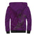 Hawaiian Whales Polynesian Art Motifs Sherpa Hoodie Purple Color - Polynesian Pride