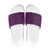 Hawaiian Whales Polynesian Art Motifs Slide Sandals Purple Color - Polynesian Pride