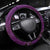 Hawaiian Whales Polynesian Art Motifs Steering Wheel Cover Purple Color - Polynesian Pride