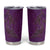 Hawaiian Whales Polynesian Art Motifs Tumbler Cup Purple Color - Polynesian Pride