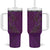 Hawaiian Whales Polynesian Art Motifs Tumbler With Handle Purple Color - Polynesian Pride