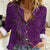 Hawaiian Whales Polynesian Art Motifs Women Casual Shirt Purple Color - Polynesian Pride