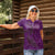 Hawaiian Whales Polynesian Art Motifs Women Polo Shirt Purple Color - Polynesian Pride