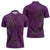 Hawaiian Whales Polynesian Art Motifs Zipper Polo Shirt Purple Color - Polynesian Pride