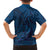 Hawaiian Whales Polynesian Art Motifs Family Matching Long Sleeve Bodycon Dress and Hawaiian Shirt Blue Color - Polynesian Pride