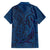 Hawaiian Whales Polynesian Art Motifs Family Matching Long Sleeve Bodycon Dress and Hawaiian Shirt Blue Color - Polynesian Pride
