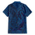 Hawaiian Whales Polynesian Art Motifs Family Matching Short Sleeve Bodycon Dress and Hawaiian Shirt Blue Color - Polynesian Pride